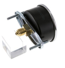 0..10 Bar (0..145 psi) Manómetro de montaje en panel Acero/Latón 63 mm Clase 2.5 (Soporte)