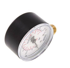Manómetro de presión por debajo de plástico / latón 50 mm Clase 2.5