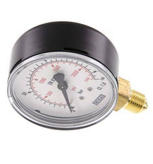 0..160 Bar (0..2321 psi) Manómetro por debajo de acero / latón 63 mm Clase 1.6