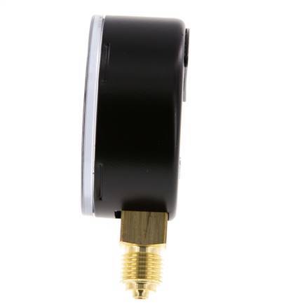 0..160 Bar (0..2321 psi) Manómetro por debajo de acero / latón 63 mm Clase 1.6