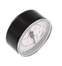 0..160 Bar (0..2321 psi) Manómetro por debajo de acero / latón 63 mm Clase 1.6