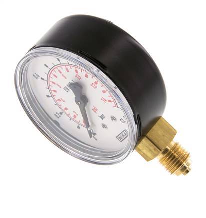 Manómetro de presión bajo acero / latón 63 mm Clase 1.6