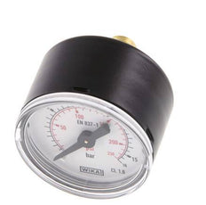 0..16 Bar (0..232 psi) Pressure Gauge Rear Steel/Brass 40 mm Class 1.6