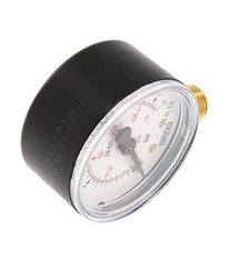 Manómetro de presión debajo de plástico / latón 50 mm Clase 2.5