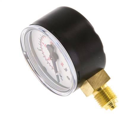 0..16 Bar (0..232 psi) Pressure Gauge Below Steel/Brass 50 mm Class 1.6