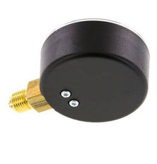 Manómetro de presión debajo de plástico / latón 63 mm Clase 2.5