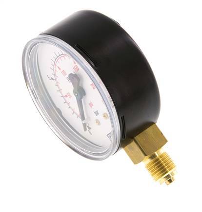 Manómetro de presión bajo acero / latón 63 mm Clase 1.6