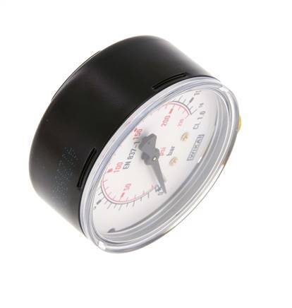 Manómetro de presión bajo acero / latón 63 mm Clase 1.6