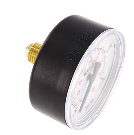 0..250 Bar (0..3626 psi) Pressure Gauge Rear Plastic/Brass 63 mm Class 2.5