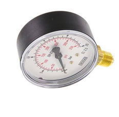 0..25 Bar (0..363 psi) Manómetro por debajo de plástico / latón 63 mm Clase 2.5