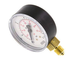 0..25 Bar (0..363 psi) Manómetro por debajo de plástico / latón 63 mm Clase 2.5