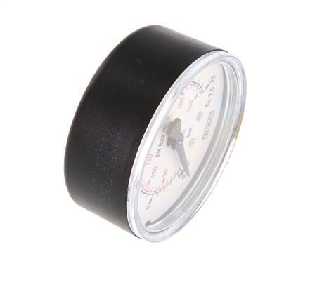 0..25 Bar (0..363 psi) Manómetro por debajo de plástico / latón 63 mm Clase 2.5