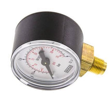 Manómetro de presión por debajo de plástico / latón 40 mm Clase 2.5