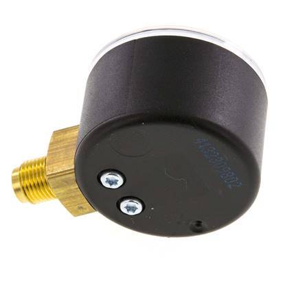 Manómetro de presión por debajo de plástico / latón 40 mm Clase 2.5