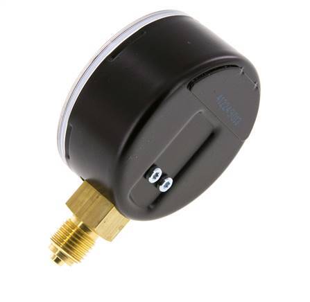 0..40 Bar (0..580 psi) Pressure Gauge Below Steel/Brass 63 mm Class 1.6