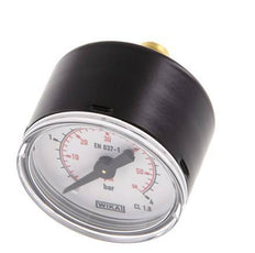 0.4 Bar (0..58 psi) Manómetro Acero trasero / latón 40 mm Clase 1.6
