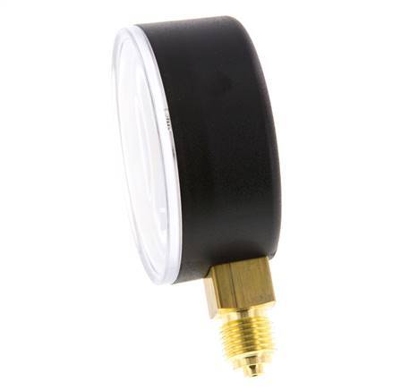 Manómetro de presión por debajo de plástico / latón 63 mm Clase 2.5