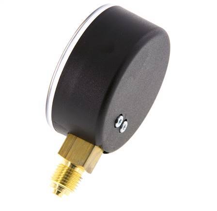Manómetro de presión por debajo de plástico / latón 63 mm Clase 2.5