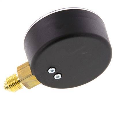 Manómetro de presión por debajo de plástico / latón 63 mm Clase 2.5