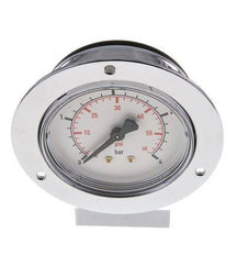 0..4 Bar (0..58 psi) Panel Mount Pressure Gauge Steel/Brass 63 mm Class 2.5 (Front Panel)