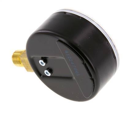 Manómetro de presión por debajo de acero / latón 63 mm Clase 1.6