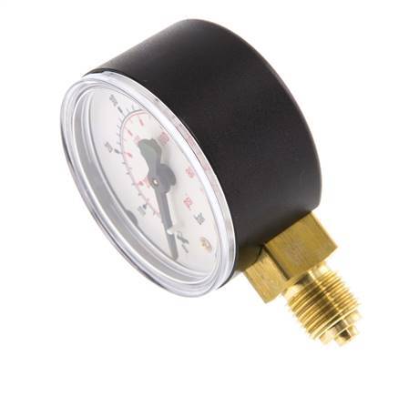 Manómetro de presión bajo plástico / latón 50 mm Clase 2.5