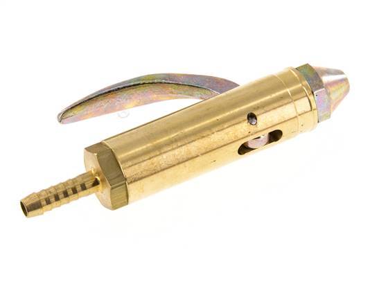 Grifo de soplado de latón con conexión de manguera de 6 mm