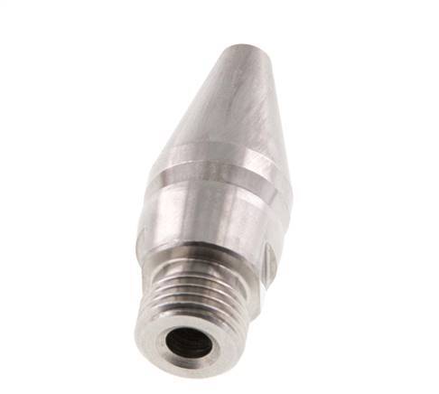 Boquilla de ahorro de aire ajustable R 1/4"(MT)-Rp 1/8"(FT) 1.4436