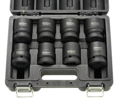 8-Piece Power Socket Set In Plastic Magazine 3/4" (19 mm)