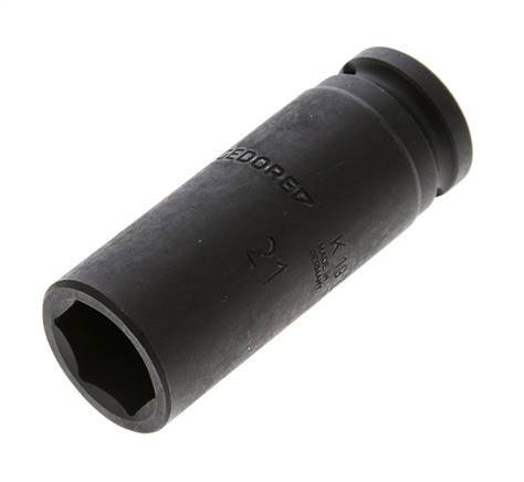 llave de vaso de 82 mm para tornillos hexagonales de 21 mm con cuadradillo de 1/2" (12,5 mm)