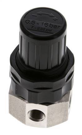 Regulador de presión G1/4'' 320l/min 0.5-16.0bar/7-232psi Acero inoxidable Gases Líquidos
