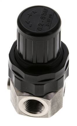 Regulador de presión G1/4'' 320l/min 0.5-6.0bar/7-87psi Acero inoxidable Gases Líquidos