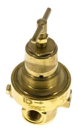 Pressure Regulator G1/2'' 1500 l/min 0.2-3.0bar/3-44psi Brass Gases Liquids