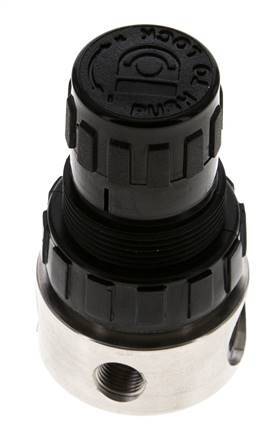 Regulador de presión G1/4'' 350l/min 0.2-3.0bar/3-44psi Acero inoxidable/POM Gases Líquidos