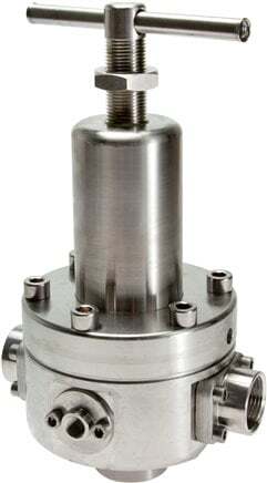 Pressure Regulator G1'' 8000 l/min 0.5-8.0bar/7-116psi Stainless Steel Gases Liquids