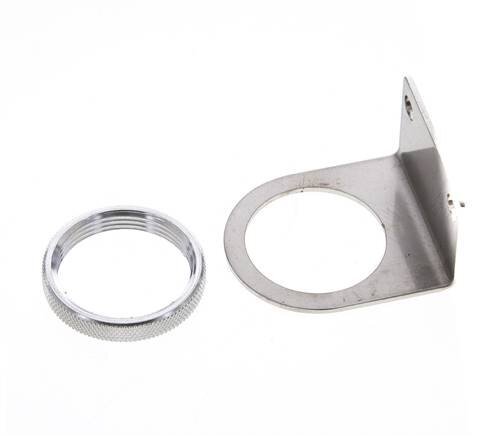 Soporte y tuerca para regulador de presión 1/4'' de acero inoxidable