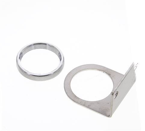 Soporte y tuerca para regulador de presión 1/4'' de acero inoxidable