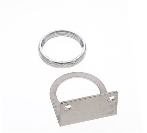 Soporte y tuerca para regulador de presión 1/4'' de acero inoxidable