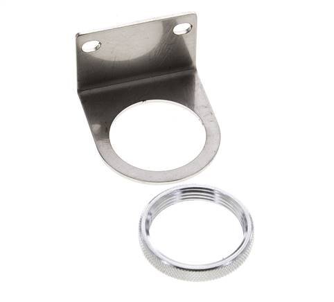 Soporte y tuerca para regulador de presión 1/4'' de acero inoxidable