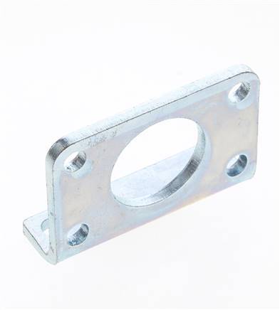 Foot Mount 32 mm Round Zinc plated steel