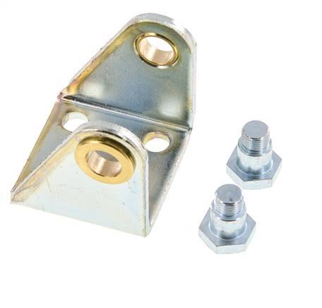 Swivel Fixation for 40 mm Round Cylinder Zinc plated steel