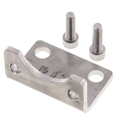 Foot Mount 40 mm ISO 15552 Stainless steel 316 (1.4401)