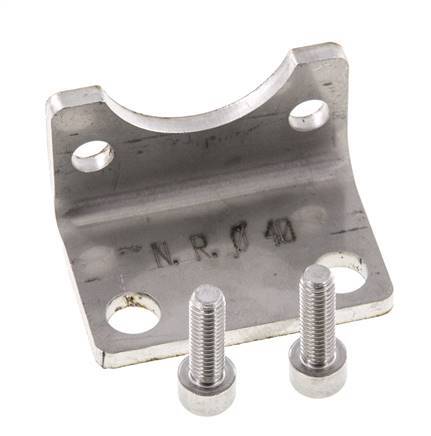 Foot Mount 40 mm ISO 15552 Stainless steel 316 (1.4401)