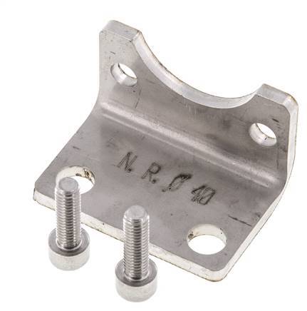 Foot Mount 40 mm ISO 15552 Stainless steel 316 (1.4401)