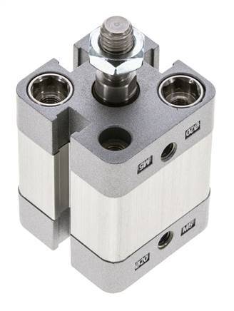 Cilindro Compacto de Doble Efecto ISO 21287 20-10mm - Magnético - Vástago Macho