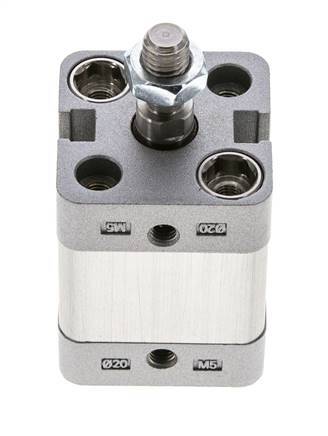 Cilindro Compacto de Doble Efecto ISO 21287 20-10mm - Magnético - Vástago Macho