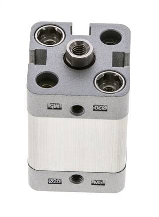 Cilindro Compacto de Doble Efecto ISO 21287 20-15mm - Magnético