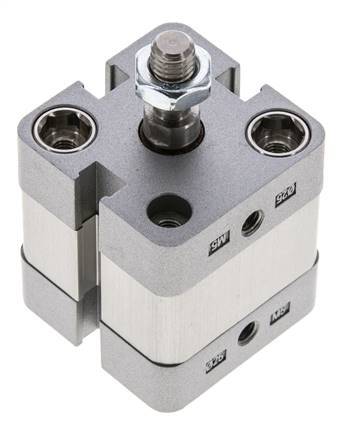 Cilindro Compacto de Doble Efecto ISO 21287 25-5mm - Magnético - Vástago Macho