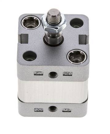 Cilindro Compacto de Doble Efecto ISO 21287 25-5mm - Magnético - Vástago Macho