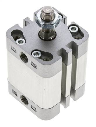 ISO 21287 Compact Double Acting Cylinder 32-20mm - Magnetic - Male Rod